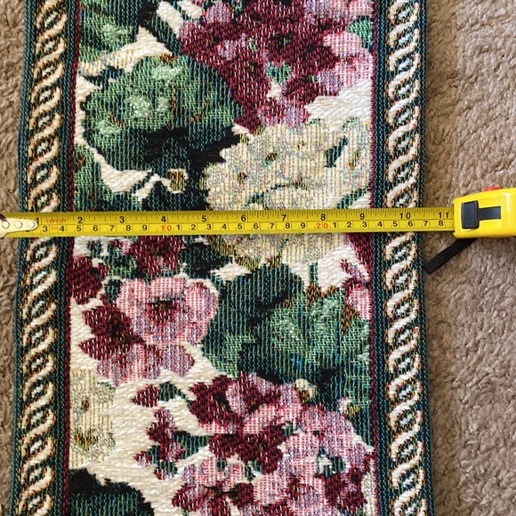 Tapestry-Like Table Runner 64”L x 10 1/2”W (Point to Point) Excellent Condition - Picture 4 of 5